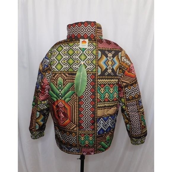 NWT!! FARM RIO Rauti Metallic Reversible Puffer Jacket Après Ski Winter Outdoors - Picture 9 of 16